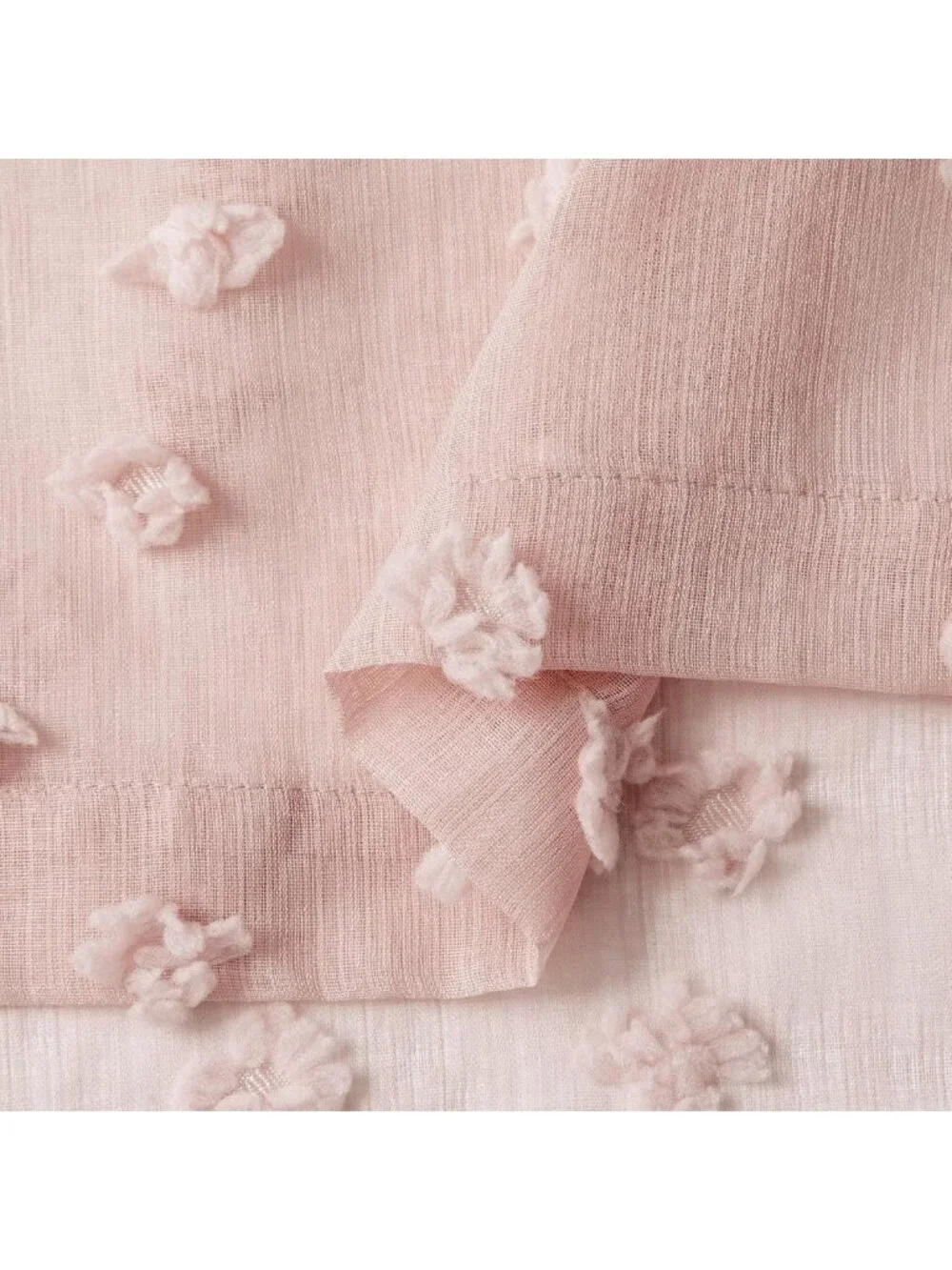 Boho Pink Sheer Curtains for Girls Room | Light Filtering Dusty Rose Drapes, 84